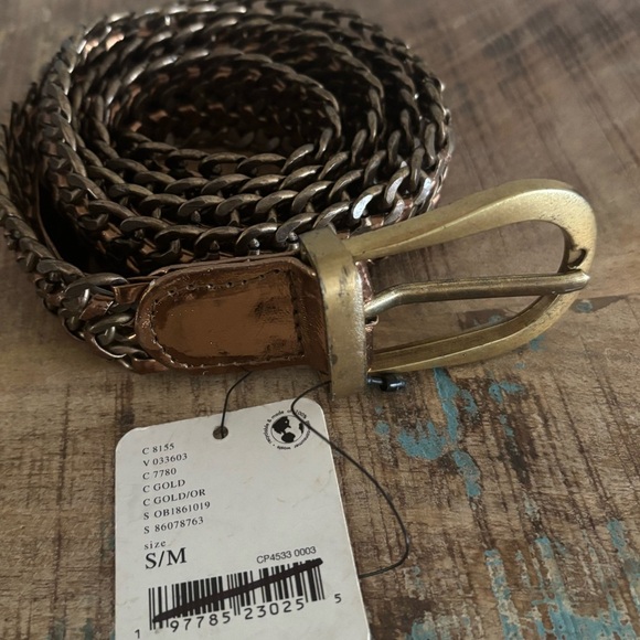 Free People Friday I’m In Love Metal Chain Belt NWT